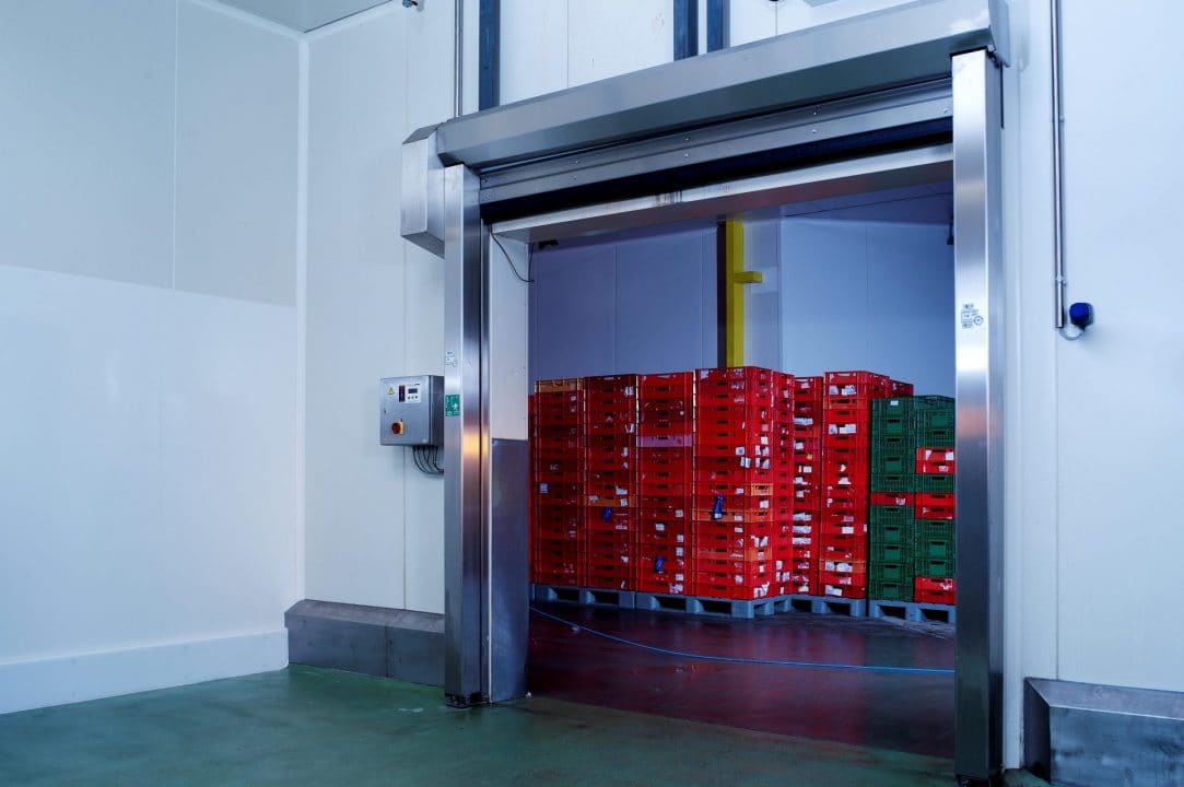 Easy Clean door in use, open position for hygienic areas