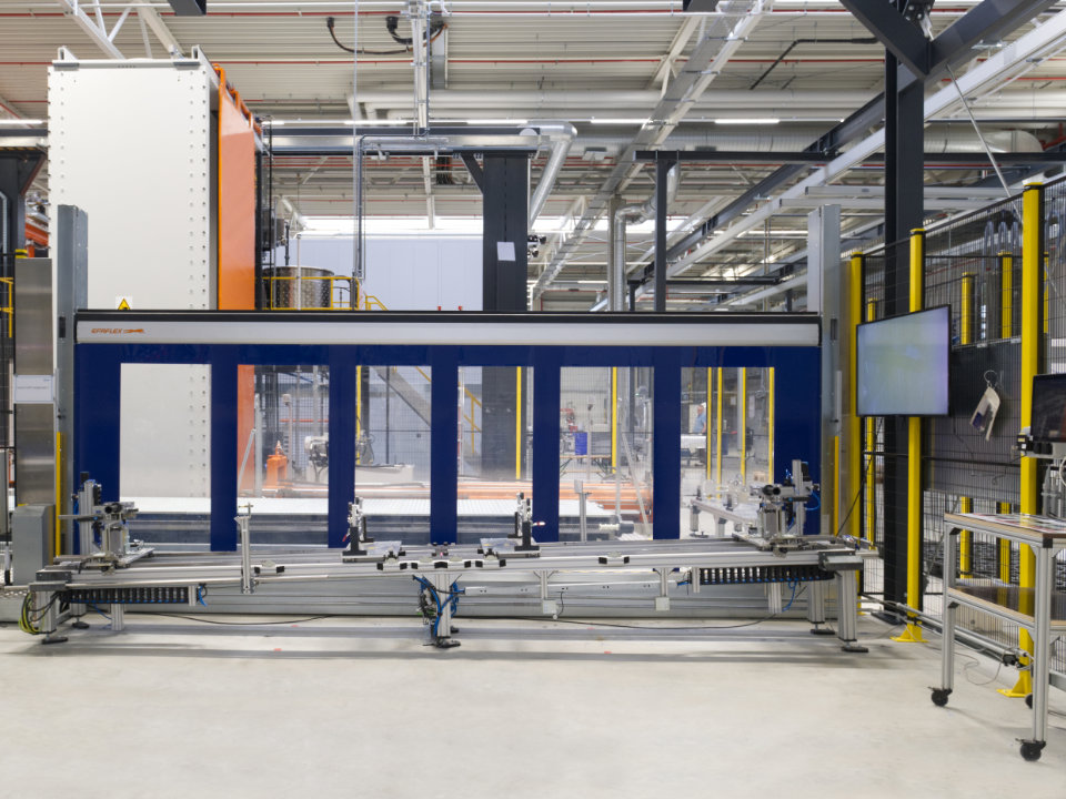 EFA-SRT MS USD fabric door with hexagon transparent PVC panel