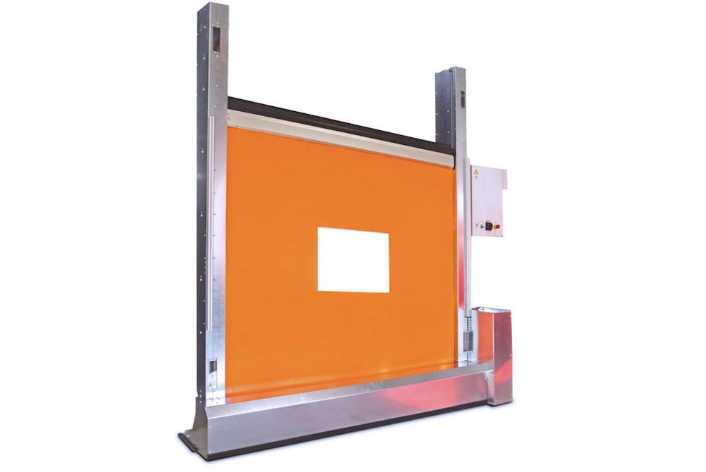 EFA-SRT MS USD upside-down fabric high speed door side view
