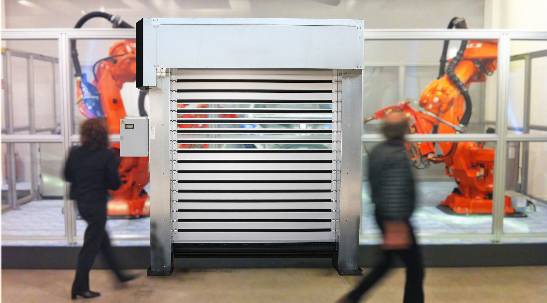 EFA-SST MS machine safety spiral door installed for guarding access