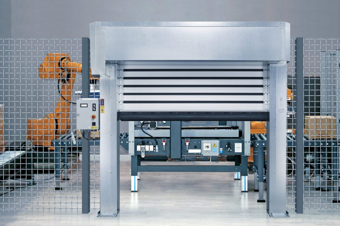 Machine Protection Spiral EFA-SST MS high speed safety door in industrial machine area