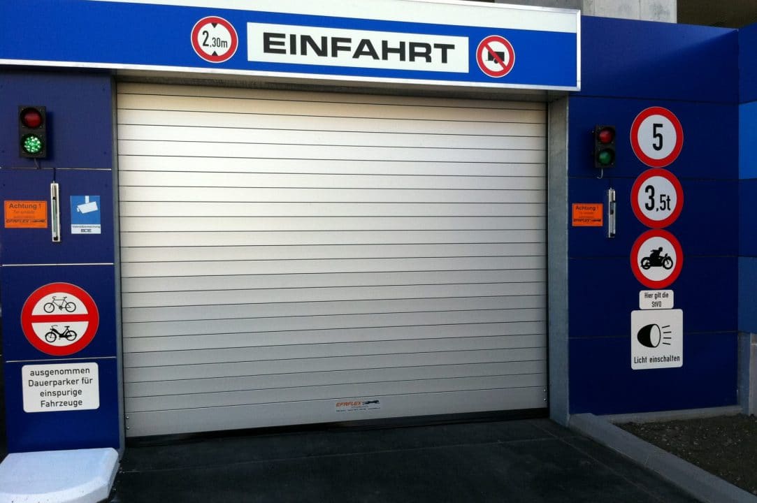 Parking Systems EFA-SST PS high speed spiral door, space-saving design