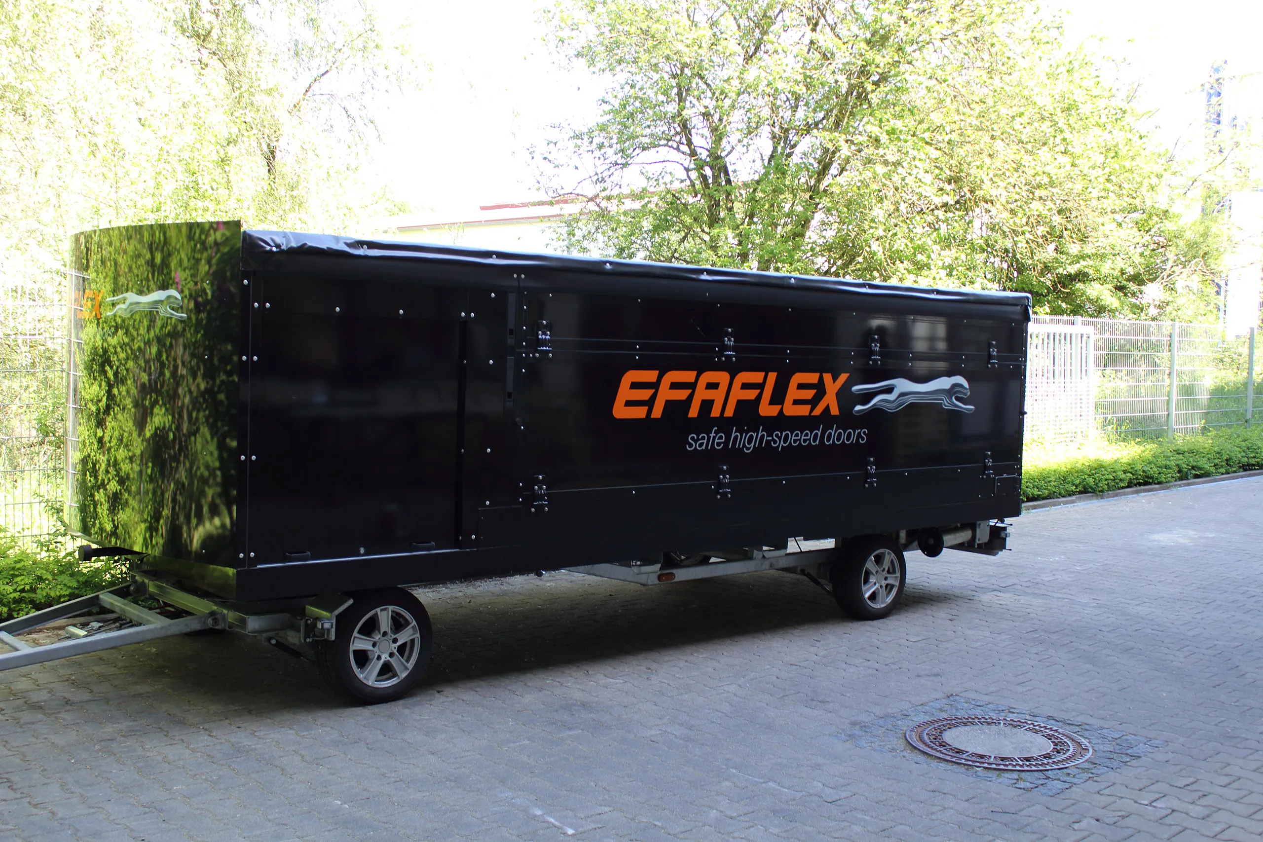 The EFAFLEX Door Trailer ready to tour the UK